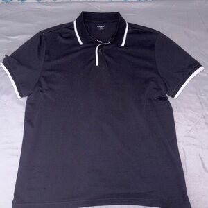 Old Navy Black Polo with White Trim